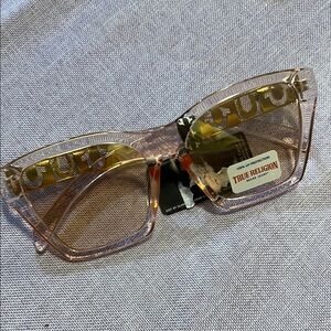 True Religion Transparent Pink Sunglasses